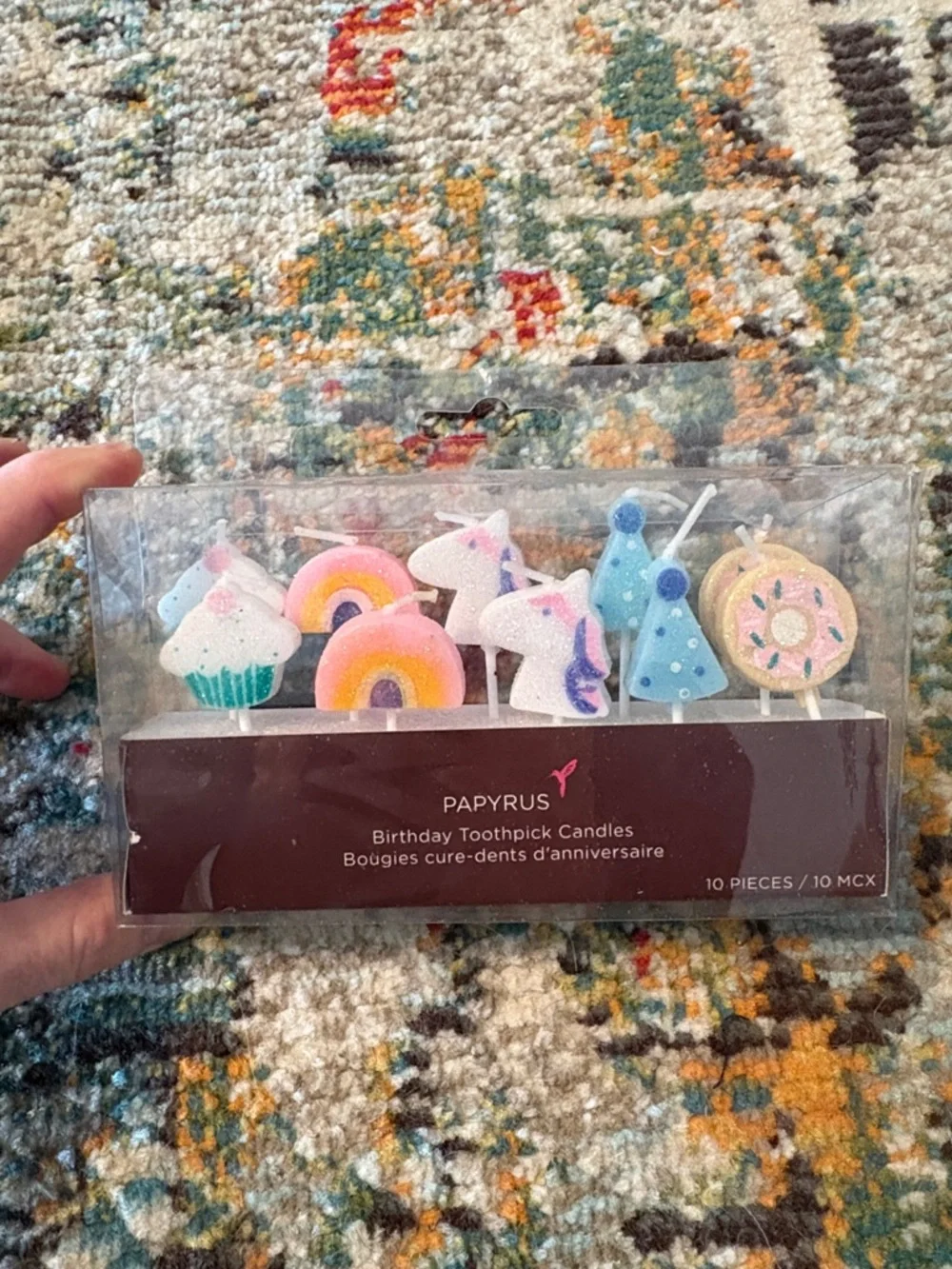 🆕Papyrus Unicorns And Rainbows Cake Candles